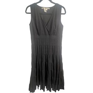 Max Studio Black Sleeveless Elastic‎ Midi Dress Size 8